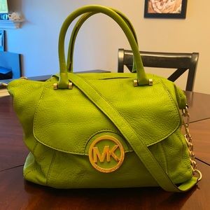 Michael Kors green handbag